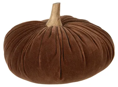 Zdjęcie produktu dla Clayre & Eef Dekoracja Dynia Ø 25x16 cm Brązowy Poliester