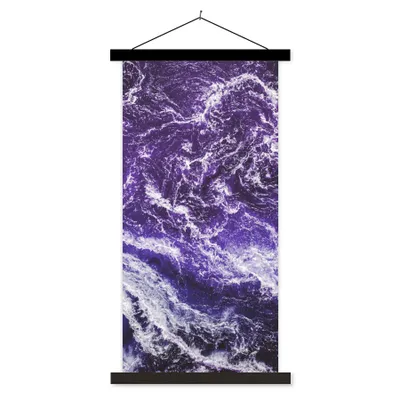 Produktbild von MuchoWow® Textilposter Mineralien - Muster - Naturstein 90x180 cm mit schwarzem Rahmen - Dekoration Wohnzimmer