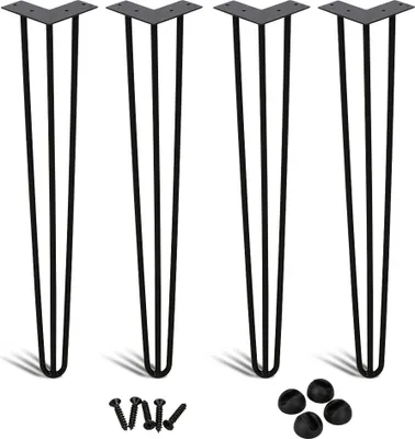 Produktbild von Lospitch 4x 40cm Hairpin Legs Tischbeine Haarnadelbeine Tischgestell DIY Tischkufen Esstisch