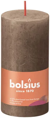 Produktbild von Bolsius Rustik Stumpenkerze Wildleder Braun 100/50mm