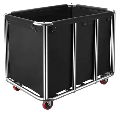 Produktbild von Wäschewagen aus Edelstahl - faltbarer Wäschekorb - 350 Liter - 120 kg belastbar