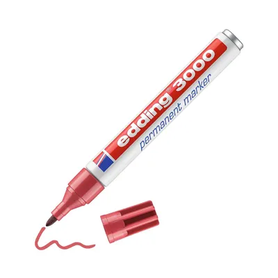 Produktbild von Edding 3000, Rot, Rundspitze, Mehrfarbig, Aluminium, 1,5 mm, 3 mm