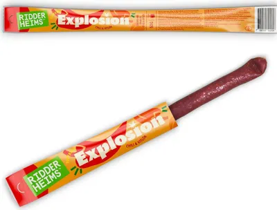 Produktbild von Ridderheims Sticks Explosion 50 g Snack-Salami luftgetrocknet Schweinefleisch 30 cm vakuumiert aus Schweden