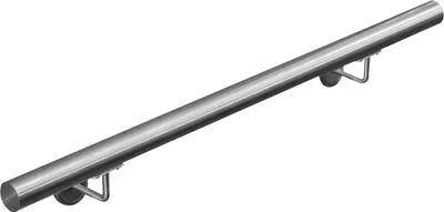 Produktbild von V2Aox Handlauf Treppengeländer aus Edelstahl, Durchmesser: 4,2 cm, Rostfrei & Wetterfest, Inklusive Montagematerial, Halter, Länge:70 cm