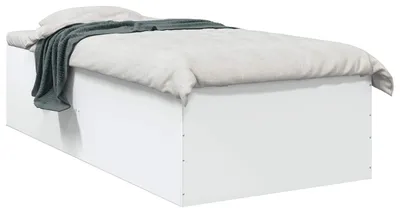 Produktbild von Bodenbettgestell Weiß 80 x 200 cm Holzwerkstoff