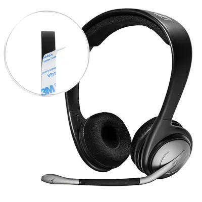 Produktbild von kwmobile 2x Bügelpolster kompatibel mit Sennheiser HD25 / HD25-1 II / HD250BT - Kunstleder Kopfbügel Polster Kopfhörer in Schwarz