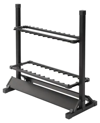 Produktbild von Rutenhalter - Bodenständer für 24 Angelruten - Aluminium - Aufbewahrungs- & Displayständer - Für Zuhause & Garage - Grau