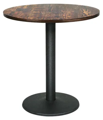 Immagine prodotto di Tavolino da bar/tavolino alto - Tavolino da bistrot rotondo - Piano in legno - Struttura in metallo - Stile moderno - Per cucina, caffetteria e bar - Per 2 persone - Colore 3