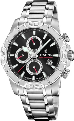 Produktbild von Festina Herrenuhr Timeless Chronograph Armbanduhr Edelstahl silber UF20704/6