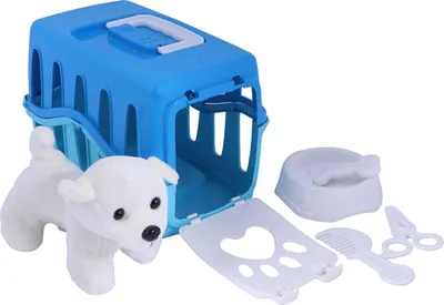 Obrázek produktu pro Ogi Mogi Toys Pet Vet Set, 6 kusů předstíraných rolí, sada pro péči o psa, předškolní hra s představivostí, vzdělávací hrací sada pro děti, chlapce a dívky, modrá, 2+ let