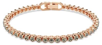 Produktbild von Swarovski Imber Emily Tennis Armband, Rosé-vergoldetes Damenarmband mit Grauen K