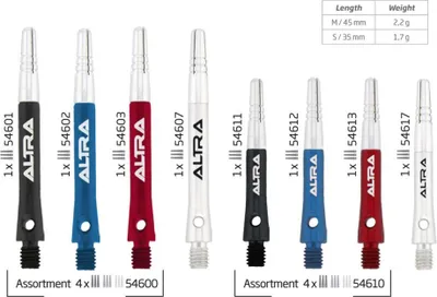 Produktbild von BULL'S Altra TopSpin Shaft - s/schw. -- 1 Satz