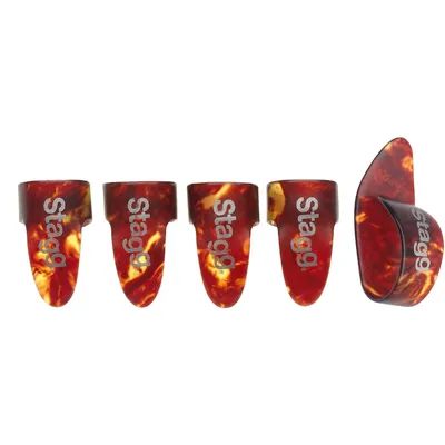 Produktbild von Stagg FPS-L Plastik Daum + Finger Plecktrensatz 1 Daumen + 4 Finger