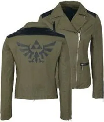 Produktbild von Zelda Biker Jacke (Damen) -S- Triforce Logo, grün