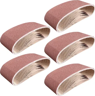 Produktbild von 25 Stk. Gewebe-Schleifbänder 100x610 mm für Bandschleifer - Mix Korn K40/60/80/120/180 Schleifband