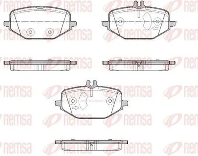 Produktbild von REMSA Bremsbeläge Satz Hinten Bremsklötze passend für MERCEDES-BENZ A-Klasse (W169) 1855.00