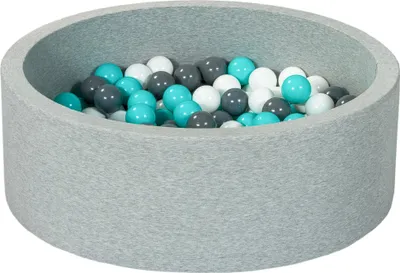Produktbild von Bällebad Spielplatz + 200 Bälle weiß, grau, türkis