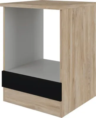 Produktbild von Flex Well Herdumbauschrank Capri BxTxH 60 x 60 x 85 cm schwarz matt antifingerprint zerlegt 00012512