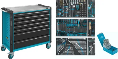 Produktbild von Wkz.wagen 179NXXL-7/340 B959xT518xH1020mm 600kg 7 Schubl.340-tlg.Stahlbl.HAZET