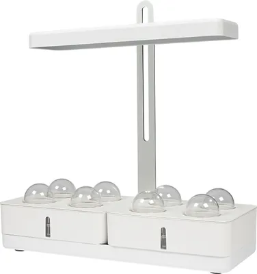 Produktbild von LEDVANCE LED světlo na rostliny bílé s 1350 lumeny, růstová lampa s 8 přihrádkami pro vnitřní zahradu, bylinkové světlo s funkcí časovače a ukazatelem hladiny vody.