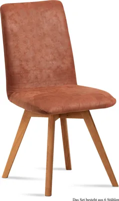 Produktbild von Esszimmerstuhl (6er-Set) Dilga 47x92x60 Schwarz/Cognac