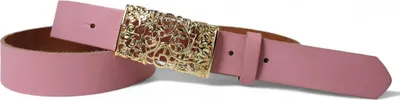 Produktbild von FRONHOFER Damen Ledergürtel Blumenschließe gold 3 cm, echt Leder, floral