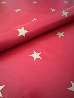 Produktbild von PVC Tischdecke Star rot Sterne gold Wachstuch Weihnachten· Eckig · Länge & Breite wählbar · abwaschbare Tischdecke Weihnachten, Größe:140 x 220 cm