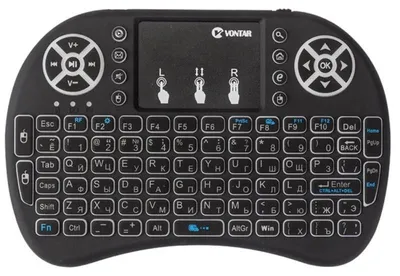 Zdjęcie produktu dla Bezprzewodowa podświetlana klawiatura Techstar® i8, Air Mouse z touchpadem, do TV Box i Mini PC, Android TV, Smart TV, PC, laptop