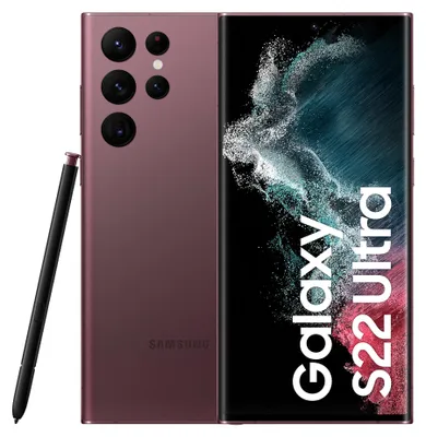 Produktbild von Samsung Galaxy S22 Ultra SM-S908B, 17,3 cm (6.8"), 12 GB, 256 GB, 108 MP, Android 12, Burgund