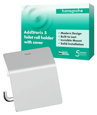 Image de hansgrohe AddStoris S Porte-rouleau de papier avec couvercle, 41783000