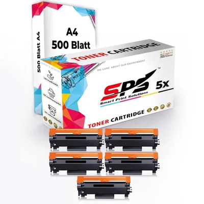 Produktbild von Druckerpapier A4 + 5x Multipack Set Kompatibel für Brother DCP-L 2550 (TN-2420) Toner-Kit Schwarz 2XL 6000 Seiten