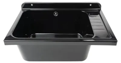 Immagine prodotto di Lavatoio Pilozzo a muro 58x38 cm in polipropilene nero lucido 2051FNSCAT