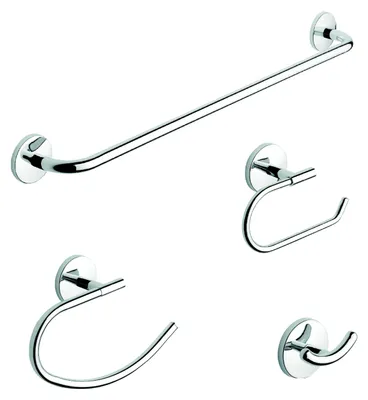Produktbild von Badaccessoire-Set komplett Edelstahl verchromt