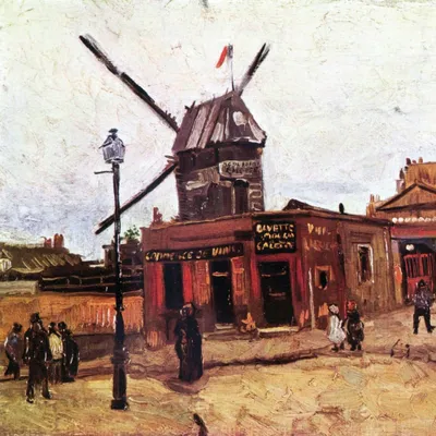 Obrázok produktu pre Vincent Van Gogh Art Print Obraz - Mlyn La Galette IV, 1886 (70 x 70 cm)