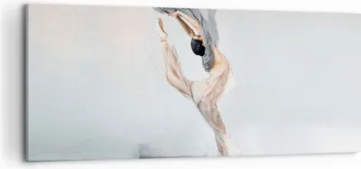 Produktbild von Bild auf Leinwand - Leinwandbild - Einteilig - Tanz Frau Ballerina - 120x50cm - Wand Bild - Wanddeko - Wandbilder - Leinwanddruck - Bilder - Wanddekoration - Leinwand bilder - Wandbild - AB120x50-5030