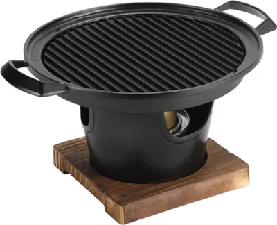 Produktbild von Mini-BBQ-Alkoholkocher, japanischer Kochofen für eine Person, antihaftbeschichtete Grillplatte für den Außenbereich, für Camping-Picknick, multifunktionale Grillwerkzeuge