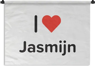 Produktbild von MuchoWow® Wandteppich Wandbehang Ich liebe - Jasmine - Mädchen 60x45 cm Tapisserie Dekoration Wandtuch - Das Schlafzimmer