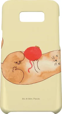 Produktbild von Mr. & Mrs. Panda Samsung Galaxy S8 plus Handyhülle  Katze Wolle - Gelb Pastell - Geschenk, Putzig, Cover, Cats, Handy Case, Spiel, Cat, Hülle