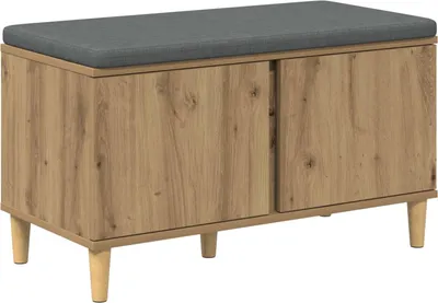 Zdjęcie produktu dla vidaXL Komoda Flurbank, drewno dębowe, 80 x 38 x 46 cm