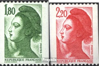 Produktbild von Briefmarken Frankreich 1985 Mi 2509C y-2510C y (kompl.Ausg.) postfrisch Freimarken