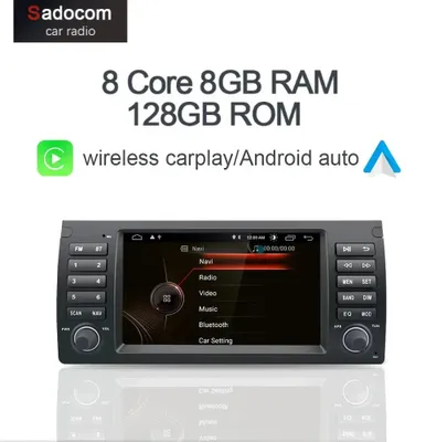 Zdjęcie produktu dla Radio samochodowe Android 14.0 z 8-calowym ekranem dotykowym - 8 GB pamięci RAM i 128 GB pamięci wewnętrznej - z nawigacją i Bluetooth
