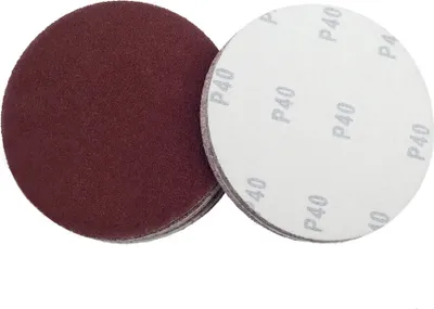 Produktbild von Schleifscheiben 125mm 50x Klett Korn P40 Schleifblätter Ohne Loch Schleifpapier Rot Exzenter P40 50 Stück