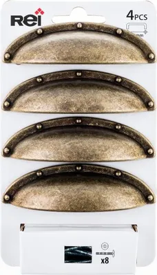 Image de Lot de 4 poignées de meuble entraxe 64 mm zamak vieilli