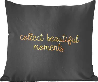 Produktbild von MuchoWow® Zierkissen Sofakissen Wohnzimmer Dekokissen 50x50 cm Zitate - Sprichwörter - Gold - Marmor - Komfort - Sofakissen