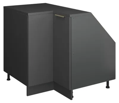 Zdjęcie produktu dla Szafa skosna Szafka narożna Vicco Rion Antracytowo-złoty 75.6 x 81.6 cm z 1 drzwiami, korpus szafy głębokość 60 cm, Model 60123