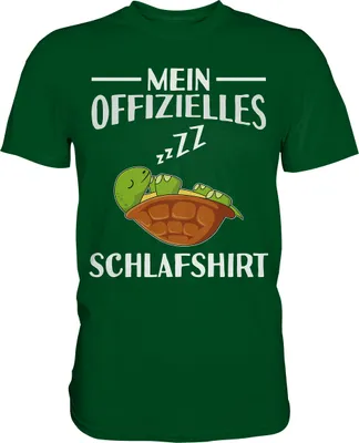 Produktbild von Offizielles Schlafshirt Nachthemd Schlafanzug Pyjama Schildkröte T-Shirt – Bottle Green / XXL