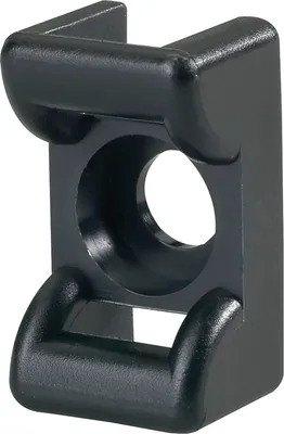 Produktbild von HellermannTyton KR6G5-PA66-BK (100) Befestigungssockel schraubbar 151-24600 Schwarz 100 St.