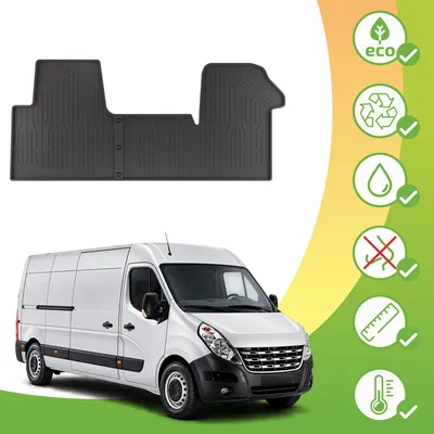 Produktbild von J&J AUTOMOTIVE EKO Gummimatten Gummifußmatten Für Renault Master 5 2010-2024 2tlg