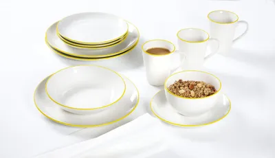 Produktbild von Frühstücksset 18 tlg. Adela gelb