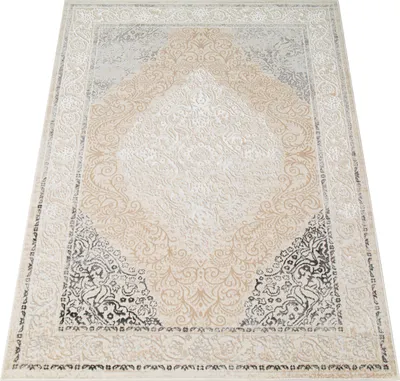 Produktbild von Tapiso Teppich ARES klassisch grau beige Wohnzimmer  160 x 220 cm
